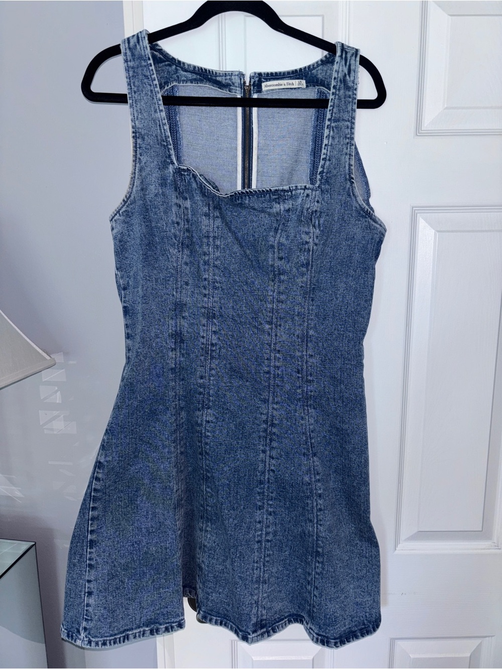 Abercrombie & Fitch Blue Denim A-Line Mini Dress
